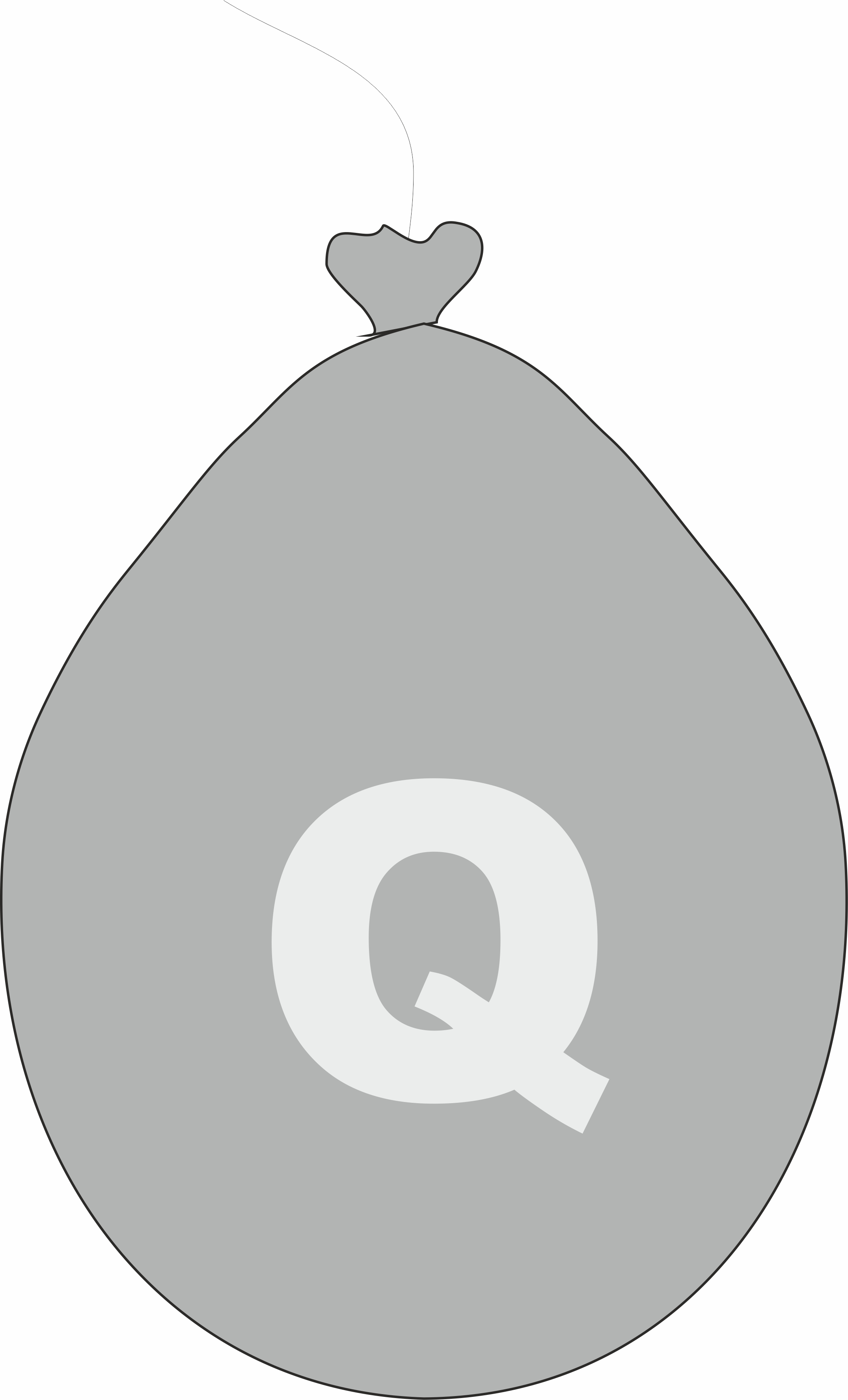 Balónek písmeno Q stříbrné 